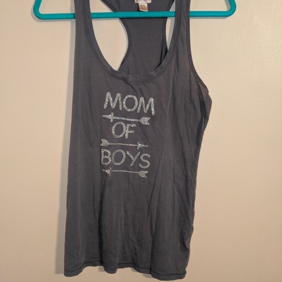 Mossimo Supply Co. Tops - Mom of boys gray Large tank top Mossimo Supply Co. Tops - Mom of boys gray Large tank top